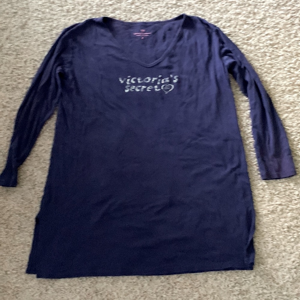 Victoria’s Secret Vintage Cotton Nightshirt/Nightgown S Purple Pajamas Lounge